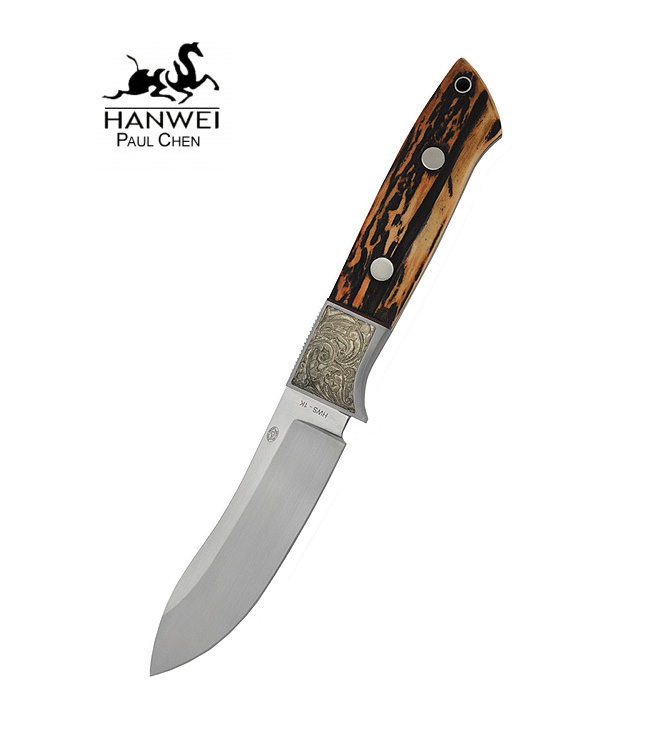 Caribou Messer mit Nessmuk-Klinge und Hirschhorngriff