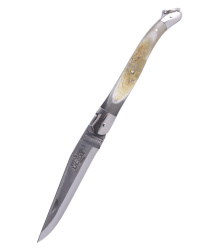 Laguiole-Taschenmesser, Aubrac Rinderhorn, Inox...