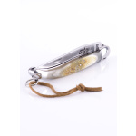 Laguiole-Taschenmesser, Aubrac Rinderhorn, Inox glänzend