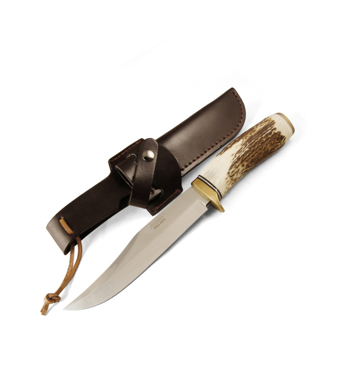 Jagdmesser mit Hirschhorngriff, Klinge 165 mm