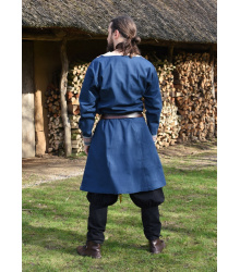 Wikinger Tunika Halvar mit Stickerei, blau
