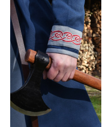 Wikinger Tunika Halvar mit Stickerei, blau