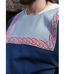 Wikinger Tunika Halvar mit Stickerei, blau