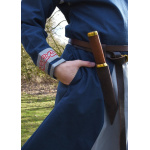 Wikinger Tunika Halvar mit Stickerei, blau