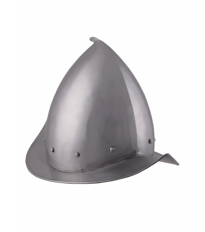 Spitzer Morion Helm mit Lederinlet