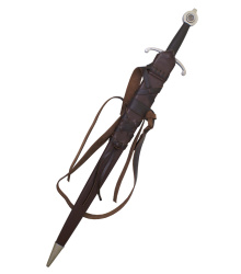 Schwertscheide mit Ledergürtel, ca. 76 cm