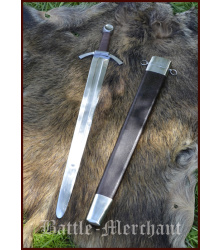 Mittelalterliches Breitschwert mit Scheide