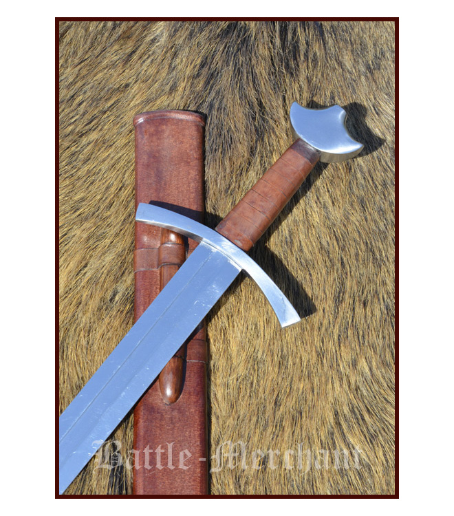 Hochmittelalter Ritterschwert mit Lederscheide, SK-C