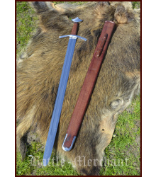 Hochmittelalter Ritterschwert mit Lederscheide, SK-C
