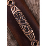 Riemendurchzug für Wikinger-Schwertscheide, Kleine Schlangen, Bronze