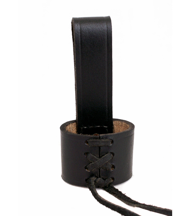 Gürtelhalter für Dolch, aus schwarzem Leder, Größenverstellbar