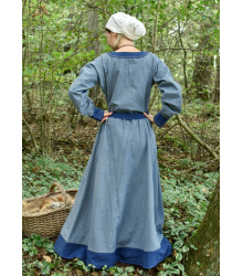 Wikinger Kleid Jona, blaugrau/blau