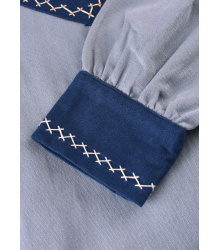 Wikinger Kleid Jona, blaugrau/blau