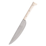Messer mit brauner Lederscheide, ca. 23 cm