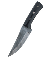 Messer mit Damaststahlklinge und Horngriff