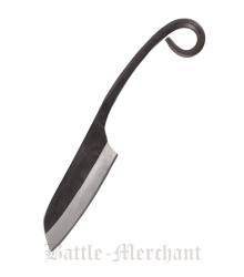 Geschmiedetes Messer, Sheepfoot Klinge, Scheide mit Band, 15 cm