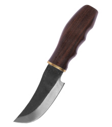 Messer mit Griff aus Shishamholz, ca. 20 cm, Lederscheide