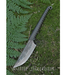 Geschmiedetes Messer mit umwickeltem Ledergriff 21 cm