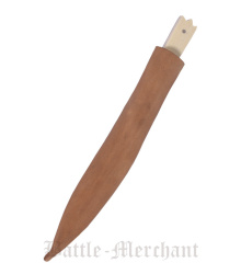 Essmesser mit Griff aus Knochen, 19 cm mit Scheide