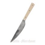 Essmesser mit Griff aus Knochen, 19 cm mit Scheide