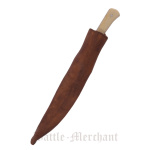 Essmesser mit Griff aus Knochen, 18 cm mit Scheide