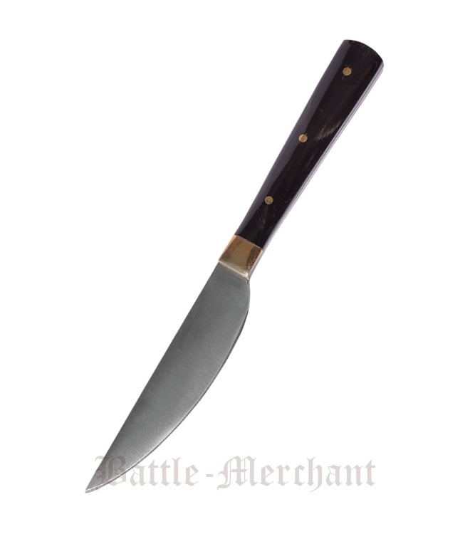 Essmesser mit Griff aus Horn, 17 cm mit Scheide