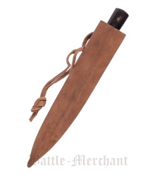 Essmesser mit Griff aus Horn, 17 cm mit Scheide