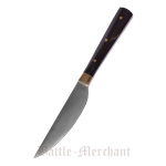 Essmesser mit Griff aus Horn, 17 cm mit Scheide