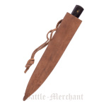 Essmesser mit Griff aus Horn, 17 cm mit Scheide