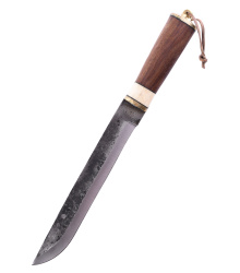 Messer mit Holzgriff u. Lederscheide