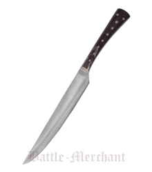 Essmesser mit Griff aus Horn, 23,5 cm mit Scheide