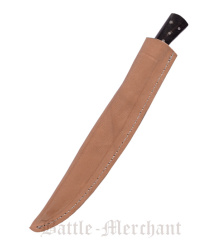 Essmesser mit Griff aus Horn, 23,5 cm mit Scheide