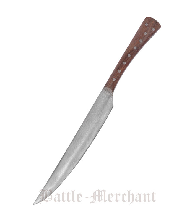 Essmesser mit Griff aus Shisham, 23,5 cm mit Scheide