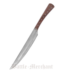 Essmesser mit Griff aus Shisham, 23,5 cm mit Scheide