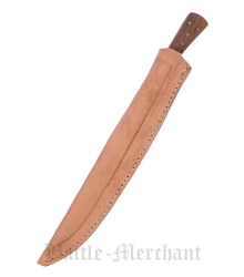 Essmesser mit Griff aus Shisham, 23,5 cm mit Scheide