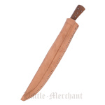 Essmesser mit Griff aus Shisham, 23,5 cm mit Scheide