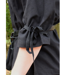 Mittelalter Bluse Birga mit 3/4 Arm, schwarz