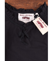 Mittelalter Bluse Birga mit 3/4 Arm, schwarz