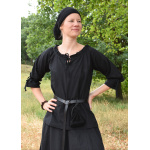 Mittelalter Bluse Birga mit 3/4 Arm, schwarz
