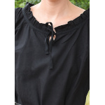 Mittelalter Bluse Birga mit 3/4 Arm, schwarz