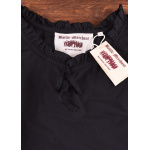 Mittelalter Bluse Birga mit 3/4 Arm, schwarz
