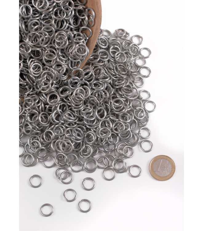 Lose Kettenringe, 3 kg-Paket, unvernietet, verzinkt, 9mm ID