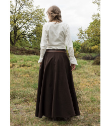 Mittelalterlicher Rock, weit ausgestellt, dunkelbraun