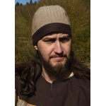 Birka Kappe mit Fischgrätmuster, braun