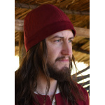 Birka Kappe mit Fischgrätmuster, weinrot