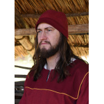 Birka Kappe mit Fischgrätmuster, weinrot