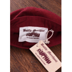 Birka Kappe mit Fischgrätmuster, weinrot