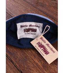 Birka Kappe mit Fischgrätmuster, blau