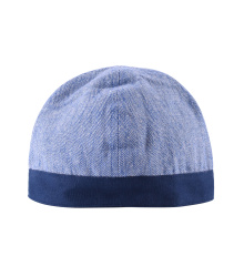 Birka Kappe mit Fischgrätmuster, blau