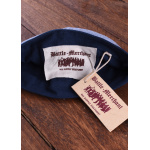 Birka Kappe mit Fischgrätmuster, blau